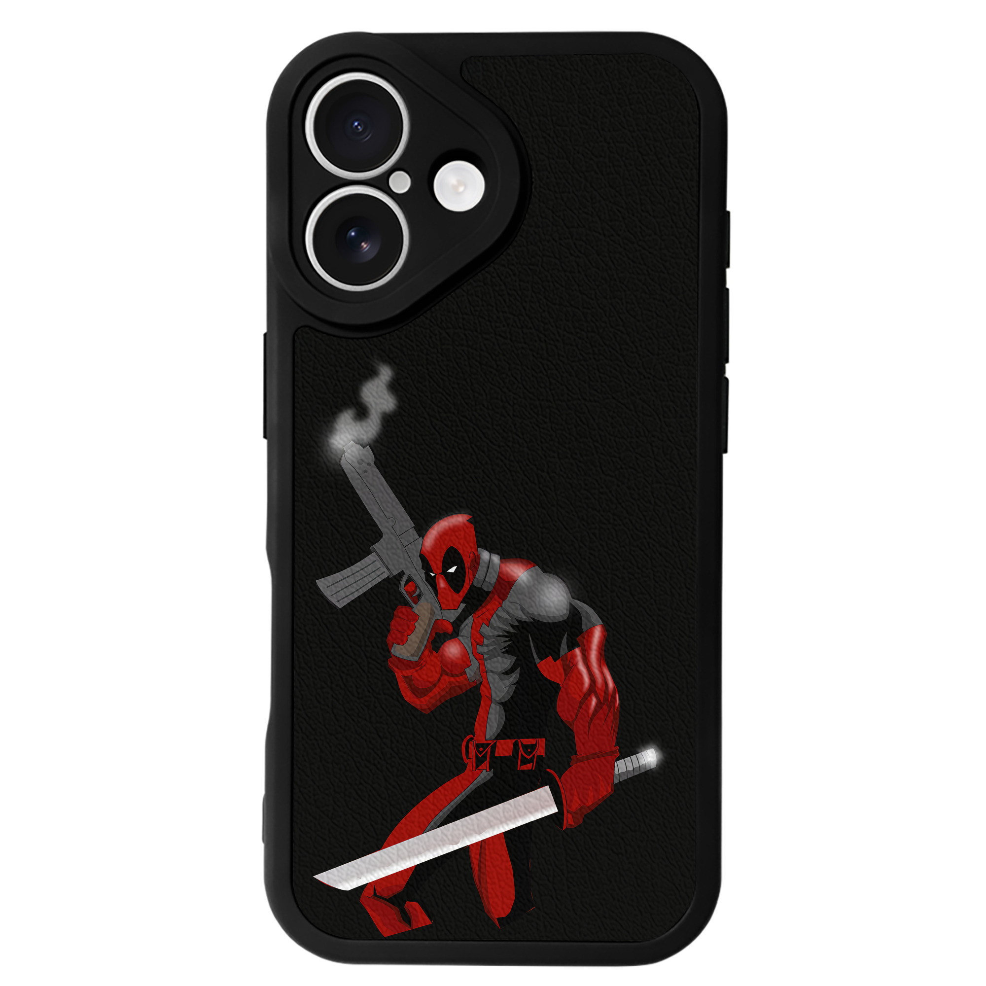 （画像用） Deadpool デッドプール 【iPhone 16シリーズ対応】シリコンスマホケース（レザー調） 材質：シリコン